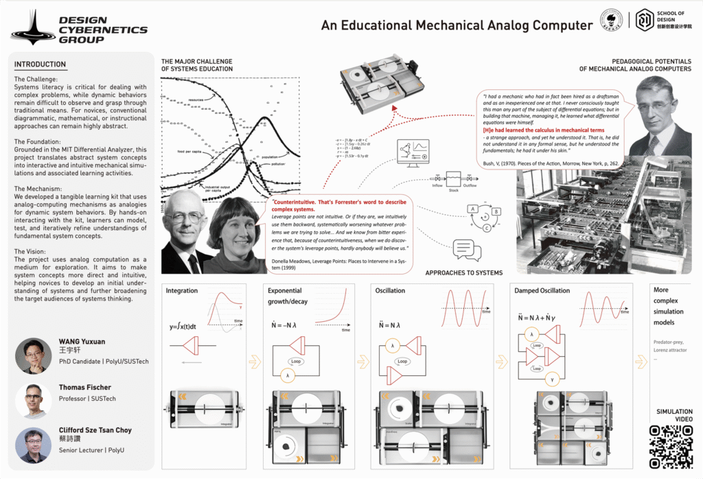 Poster presentation of Wang Yuxuan's Tangible Analog Computing Kit for Dynamic Systems Education